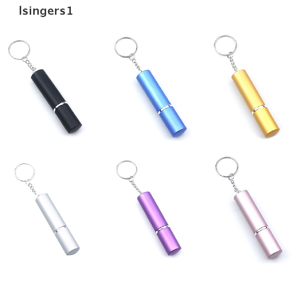 [lsingers1] 10ml Metal Key Chain Sample Bottle Keyring Interior Mobil Hadiah Mini Dispenser Portabel Botol Gantungan Kunci Butik