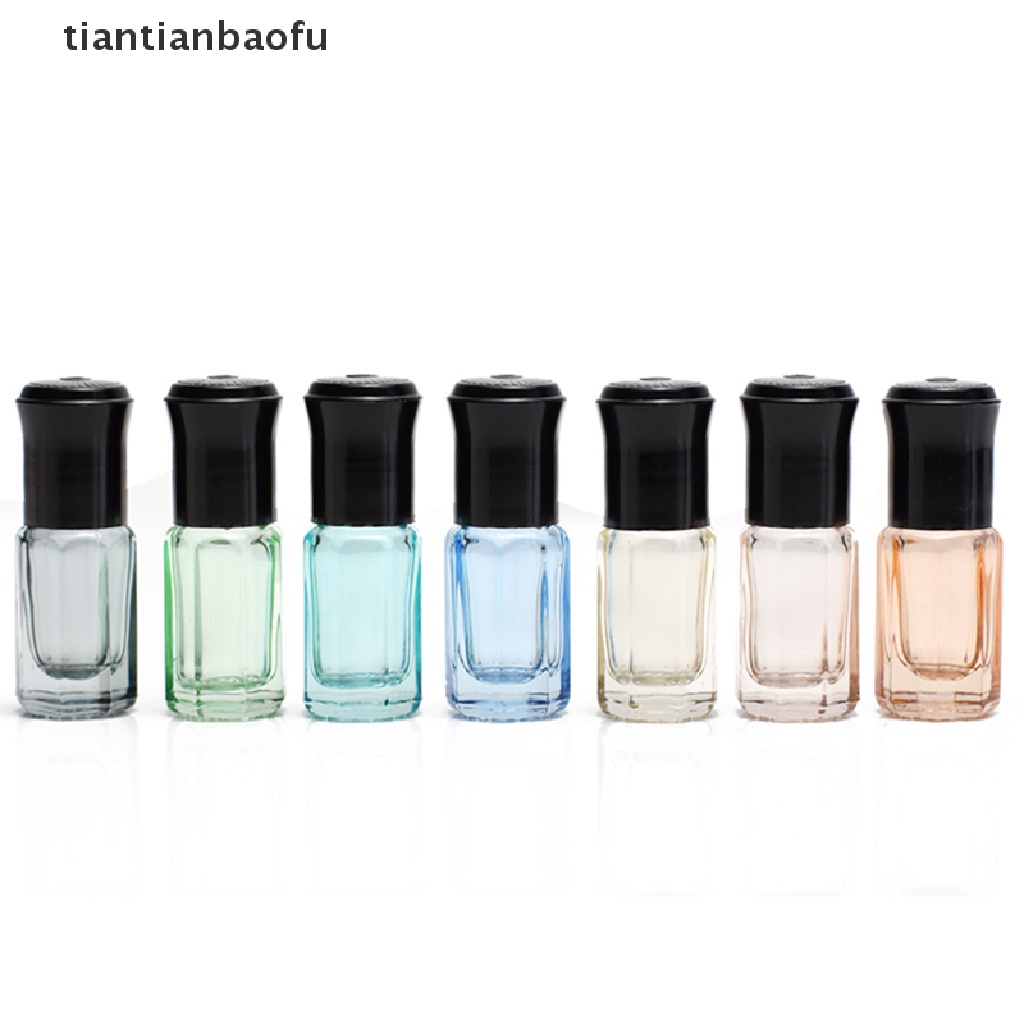 [tiantianbaofu] Botol Rol Kaca Tebal 3ml Botol Roll On Gradasi Warna Butik