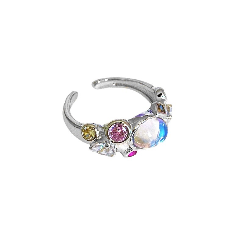 Fashion Gemstone Opal Rings for Women Elegant Finger Ring Jewelry Accessories