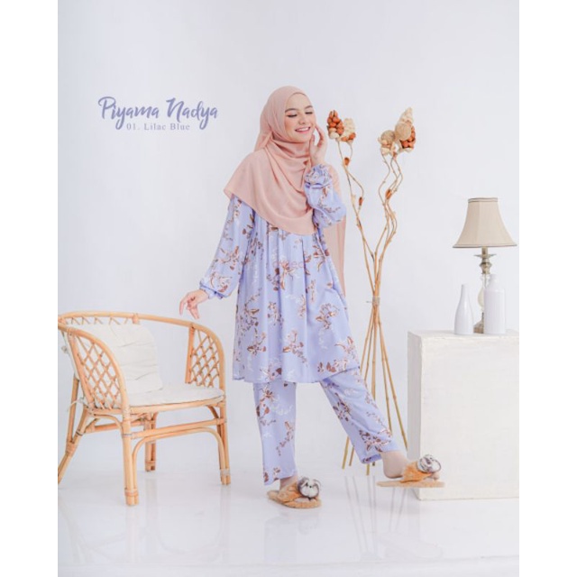 M Olea Homedress Hijab Pakaian Tidur Piyama Daster Celana Nadya