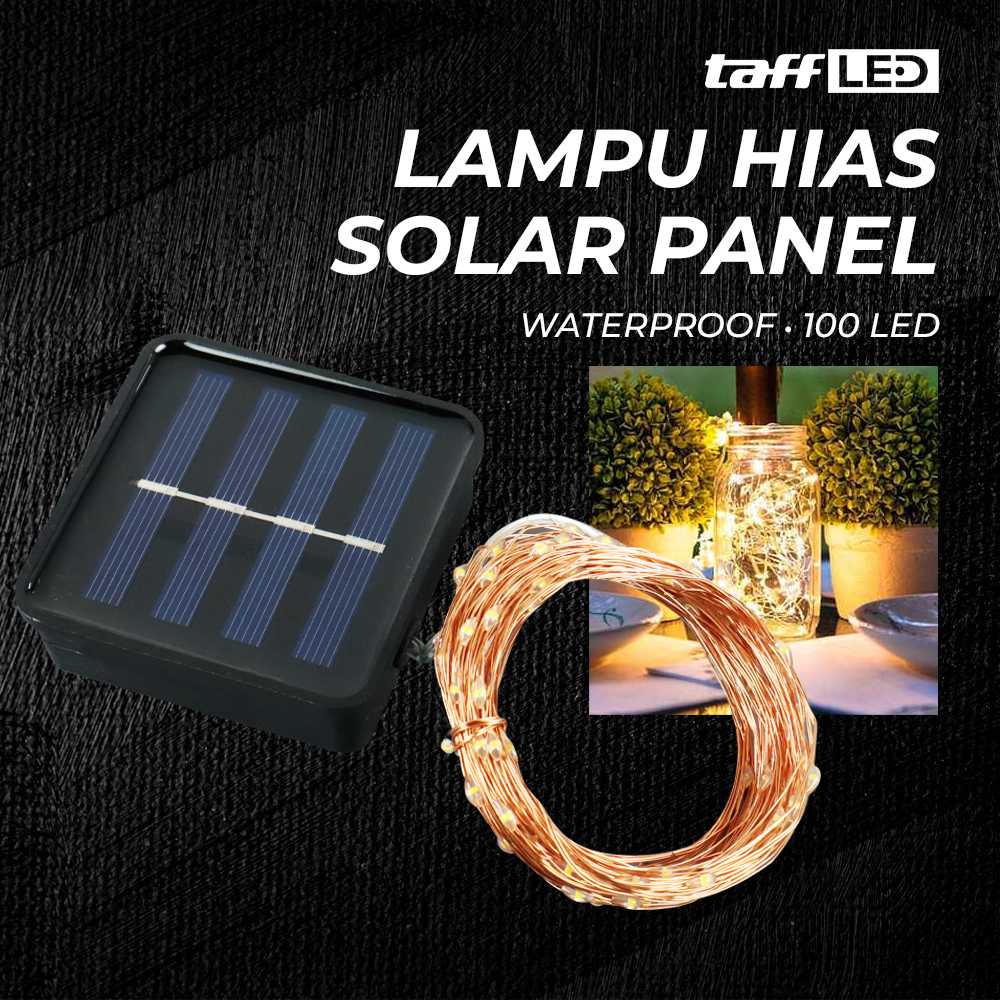 (BISA COD) FTIHSHP LED Lampu Hias String Lights Waterproof 100 LED with Solar Panel - M071