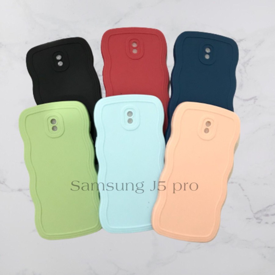 CASE SAMSUNG J5 PRO - SOFTCASE SILIKON GELOMBANG WARNA PRO CAMERA