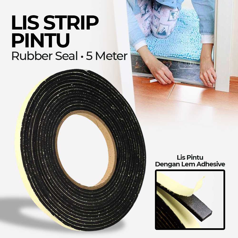 (BISA COD) FTIHSHP VENSTPOW Lis Strip Pintu Door Foam Sponge Rubber Seal 5 Meter - KK-062