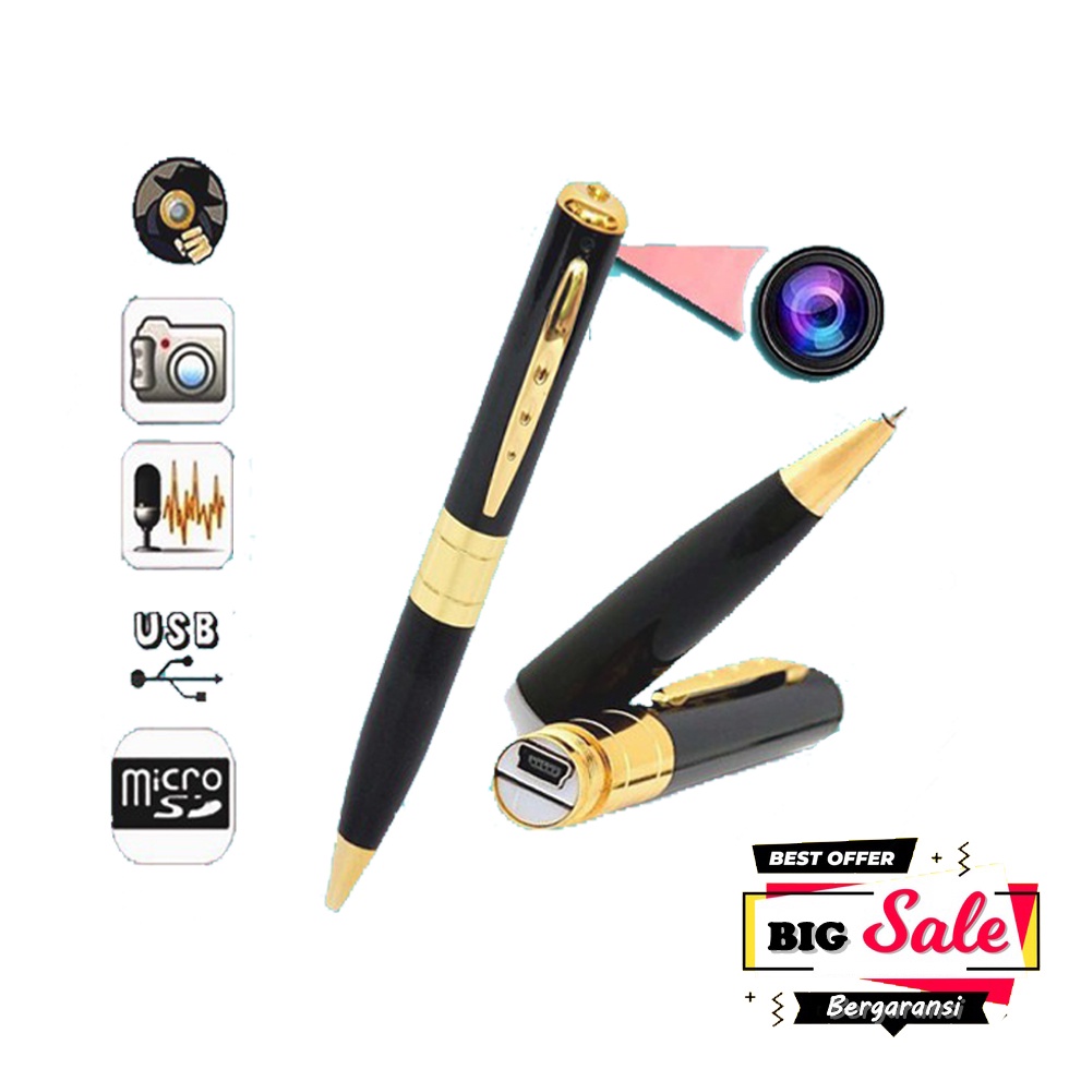 SPY PEN / Pulpen Kamera mata-mata / kamera pengintai / Pulpen Spy / Spycam / kamera tersembunyi / ka