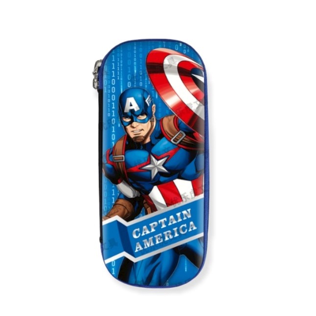 

KT- Tempat Kotak Pensil Tepak 3D Timbul Hardtop Pencil Case Motif Mobil - Cptn America 2 TERBARU