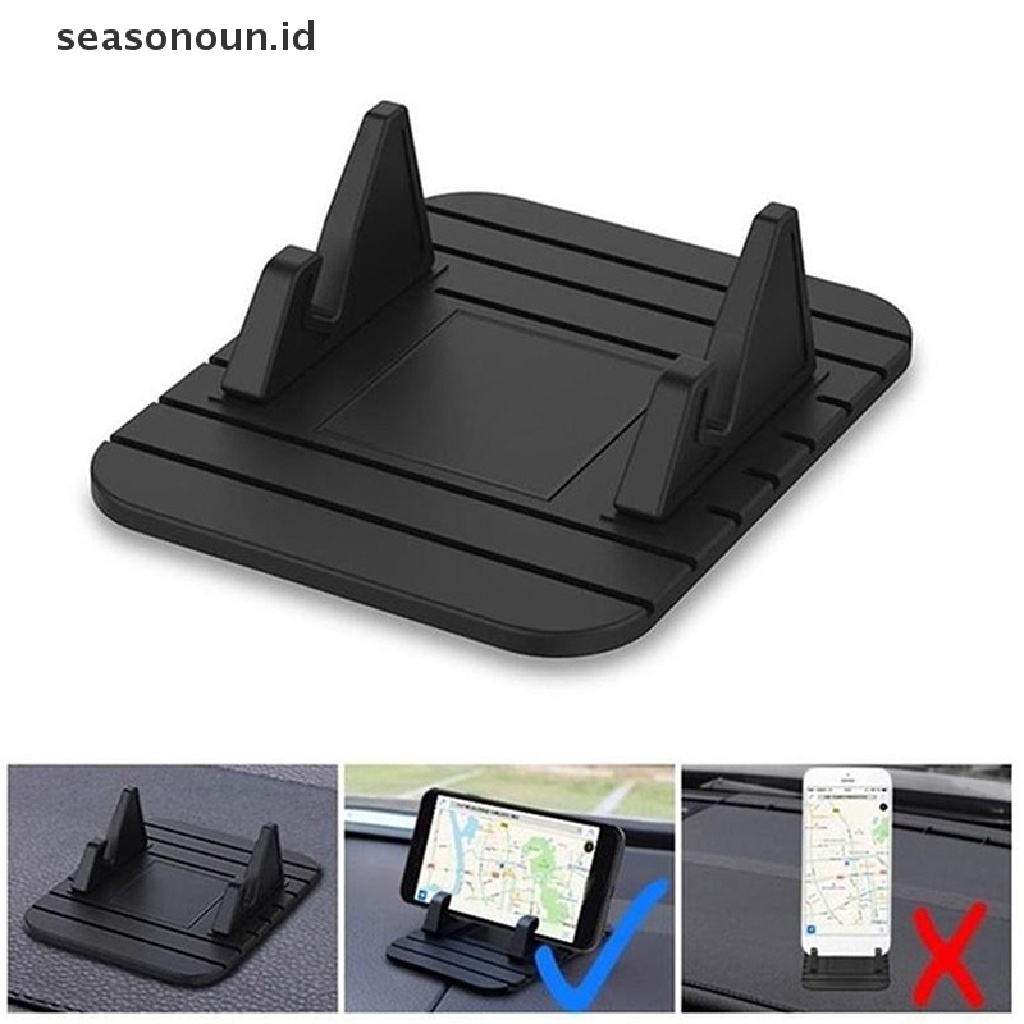 Seasonoun Alas Tatakan Dudukan Silikon Mobil Anti slip Dashboard Stand Mount.