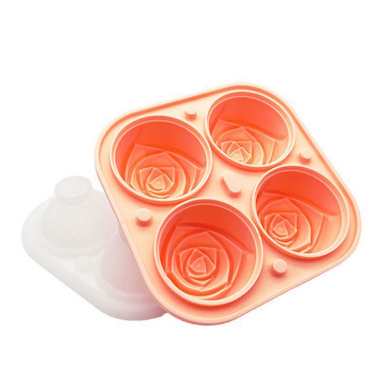 Cetakan Es Bentuk Berlian Mawar/Cetakan Ice Cubes Tray Reusable Untuk Gadget Dapur Freezer