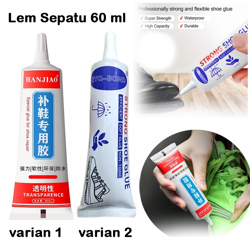 Lem Sepatu Perekat Kulit Kain Kayu Serbaguna Resin 60ml Lem Super Kuat