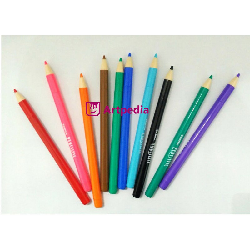 

Penciltic Zebra Warna 0.4 mm 10 Colours / Pencil tic 10 warna / Zebra / Penciltic Satuan