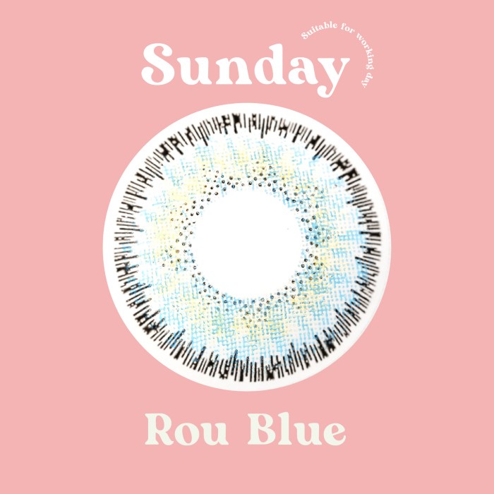 Rou lens Sunday Softlens Mata - Softlent Universal - Softlen Viral - Rou Blue, Normal