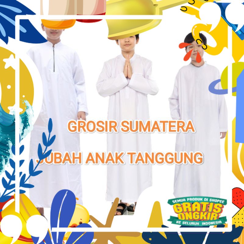 Super Mewah / JUBAH ANAK TANGGUNG S M L / JUBAH ANAK REMAJA / JUBAH REMAJA / BUSANA MUSLIM PRIA / KO