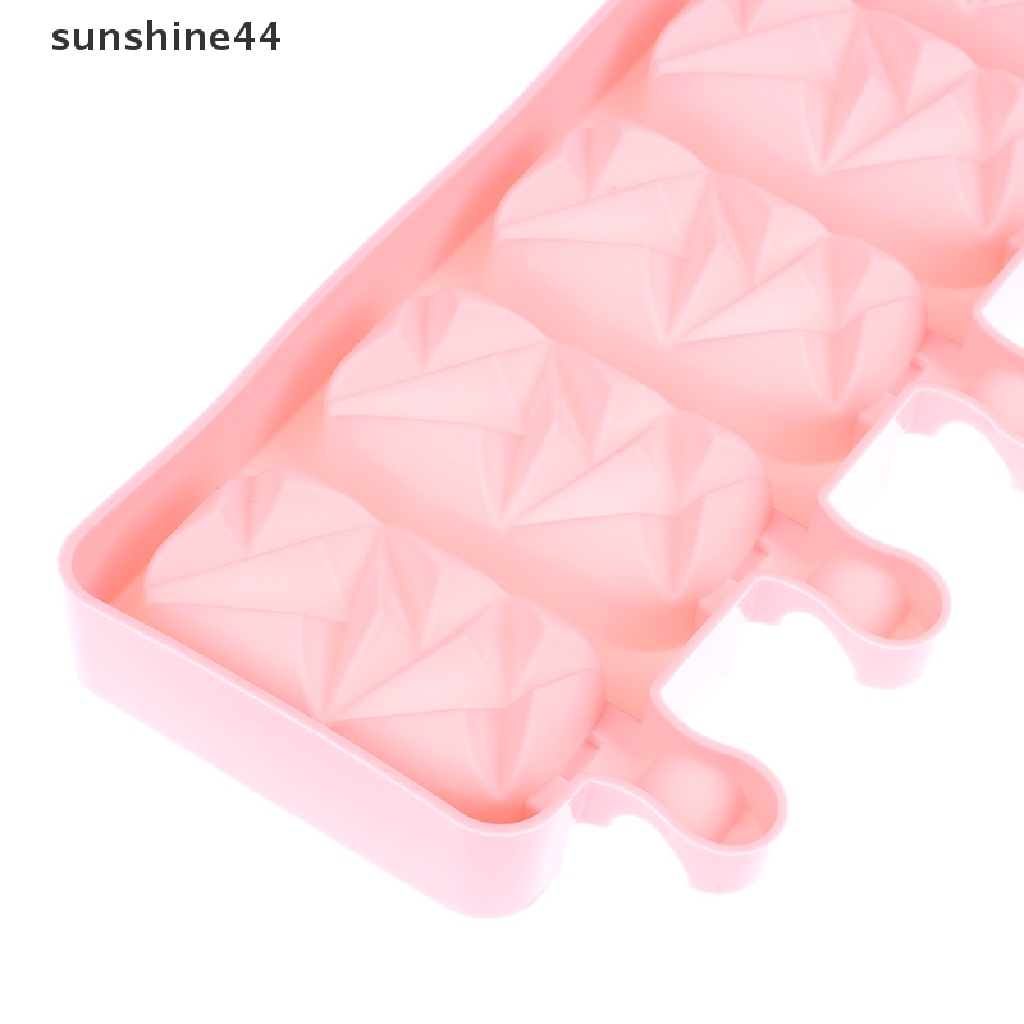 Sunshine Cetakan Es Loli Bentuk Berlian DIY Coklat Pastry Silicone Mold Ice Cream Maker ID