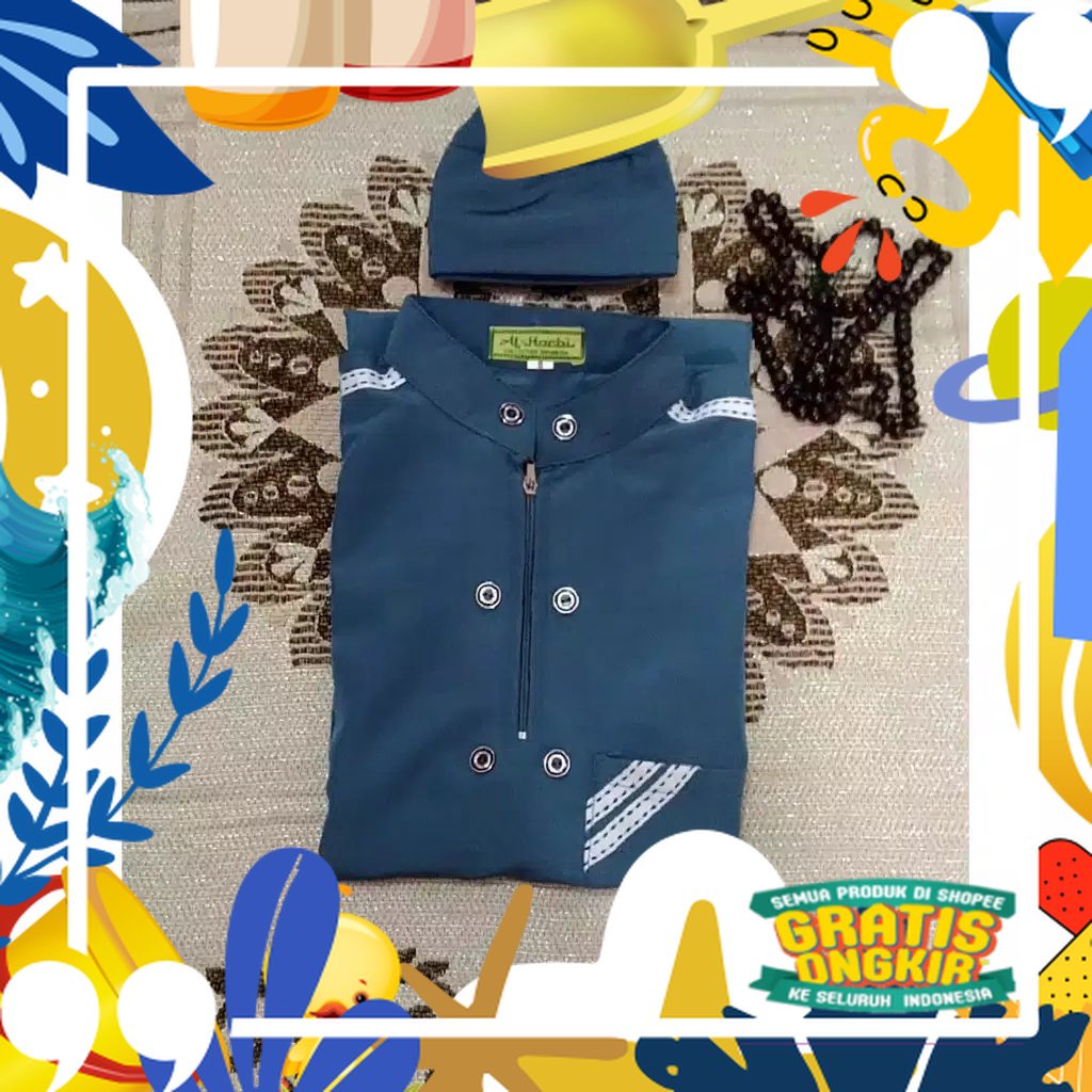 Blackwhite / Jubah Gamis Arab / Jubah Anak usia 6bln sampai remaja