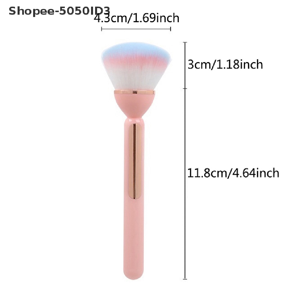 [HOT] 1pc Sikat Pembersih Debu Kuku Kepala Besar Untuk Manicure Blush Powder Makeup Brushes [ID]