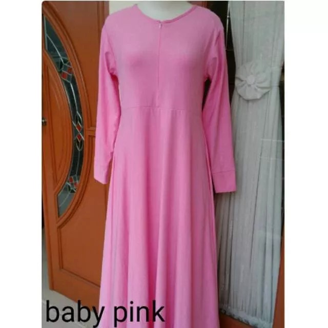 Ready Stock ✅ Dress Muslim Gamis Polos Busui Resleting Depan Hyget Super Terkini / Kumpulan2 Abaya B