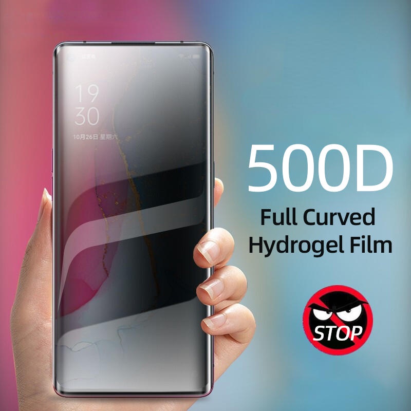 Film Hidrogel Privasi Lembut Penuh Melengkung Untuk Oppo Reno 9 8 7 6 5 4 3 2 Pro Plus Pelindung Layar Film Anti Spy Untuk Oppo Reno 8Z 8T 7Z 7SE 5F 5K 2F