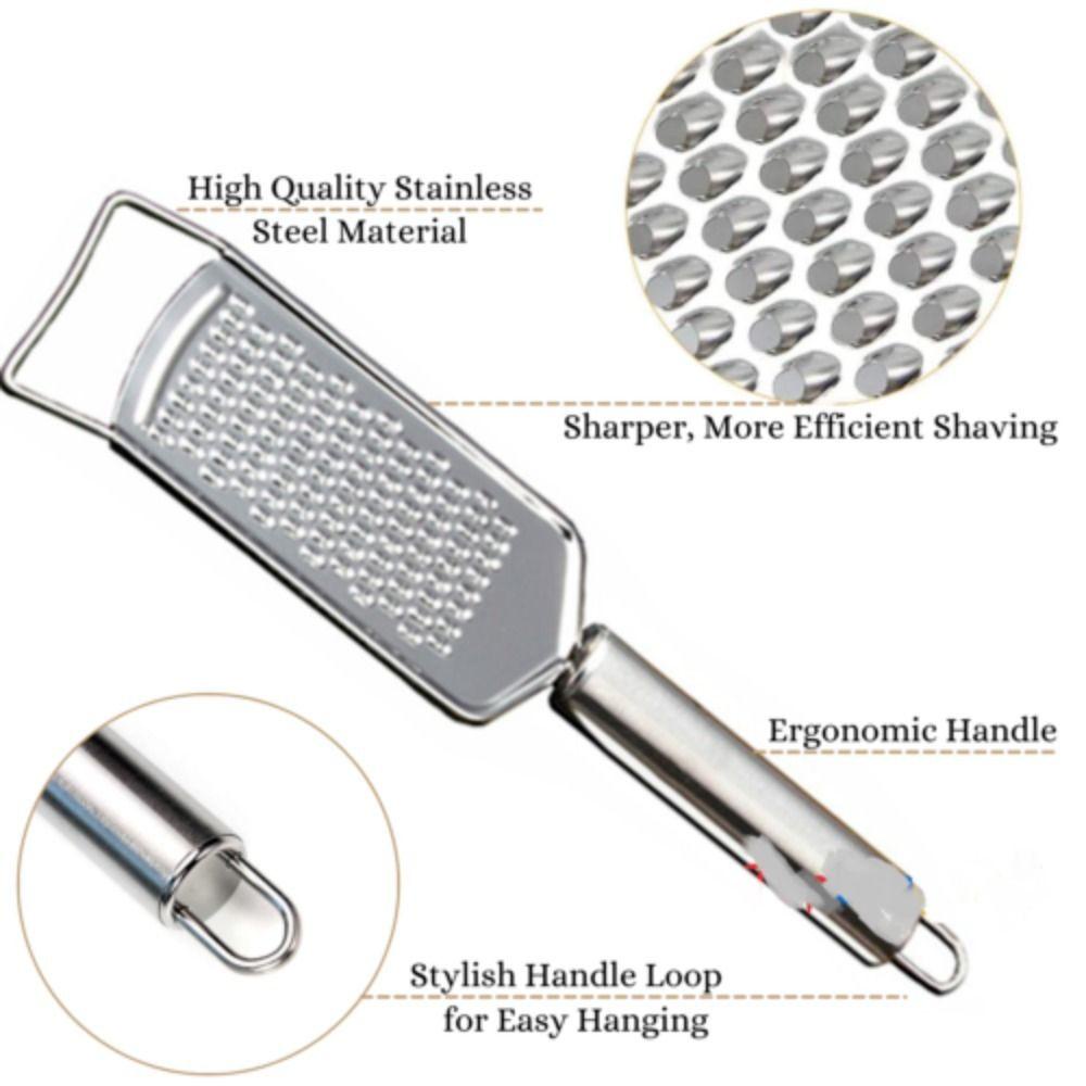 Popular Hand Food Grater Aksesoris Parutan Keju Serbaguna Stainless Steel