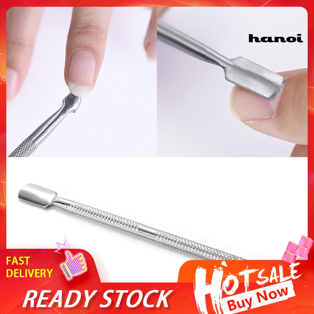 Hi * BORN PRETTY Stainless Steel Dead Skin Cuticle Pusher Nail Scraper Manicure Alat