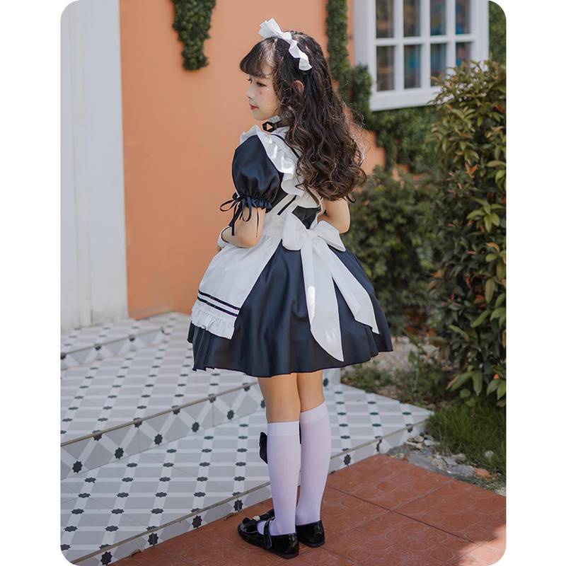 【Wetrose】Ready Stock Cute Soft Girl Anak Cewek Gadis Muda Japanese Lolita Maid Costume Cosplay Anime Dress Suit Set