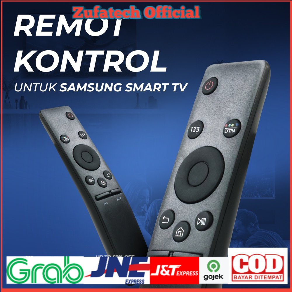 JRGK Remote Control Kontrol Replacement untuk Samsung Smart TV - XZT001896 - Black
