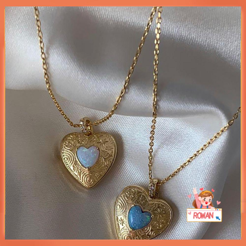 R-flower Heart Locket Necklace Fashion Aksesoris Perhiasan Yang Dapat Disesuaikan Pribadi