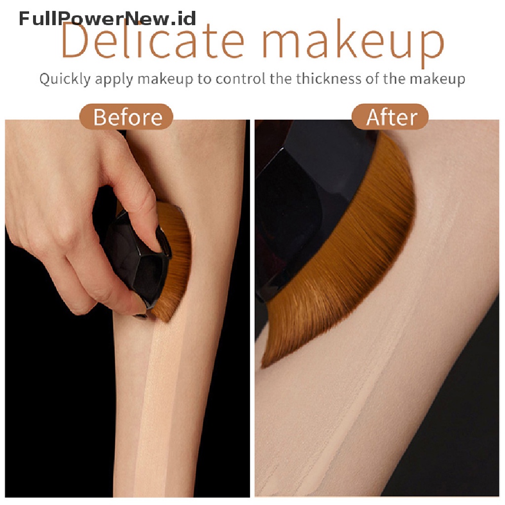 Power Makeup Foundation Brush Flat Top Hexagon Face Blush Bedak Makeup Brush New ID