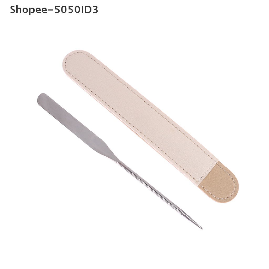 [HOT] 1set Stainless Steel Dual Head Makeup Toner Spatula Mixing Stick Foundation [ID]