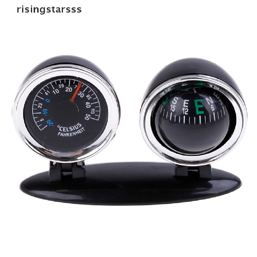 Rsid Span-new 2in1 Guide Ball Car Compass Thermometer Hiasan Mobil Arah Dashboard Bola Jelly