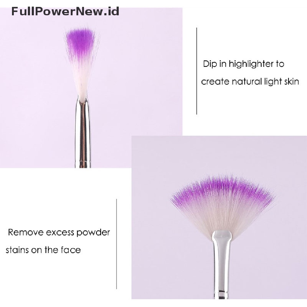 Power Purple Sikat Makeup Setengah Lingkaran Lembut Rambut Persia Highlight Foundation Brush ID