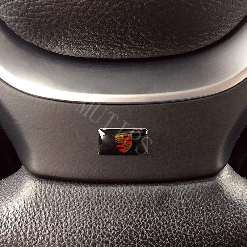 Porsche 10Pcs 3D Car Stickers Steering Wheel Door Window Switch Button Badge Decoration Suitable For 958 911 987 cayenne