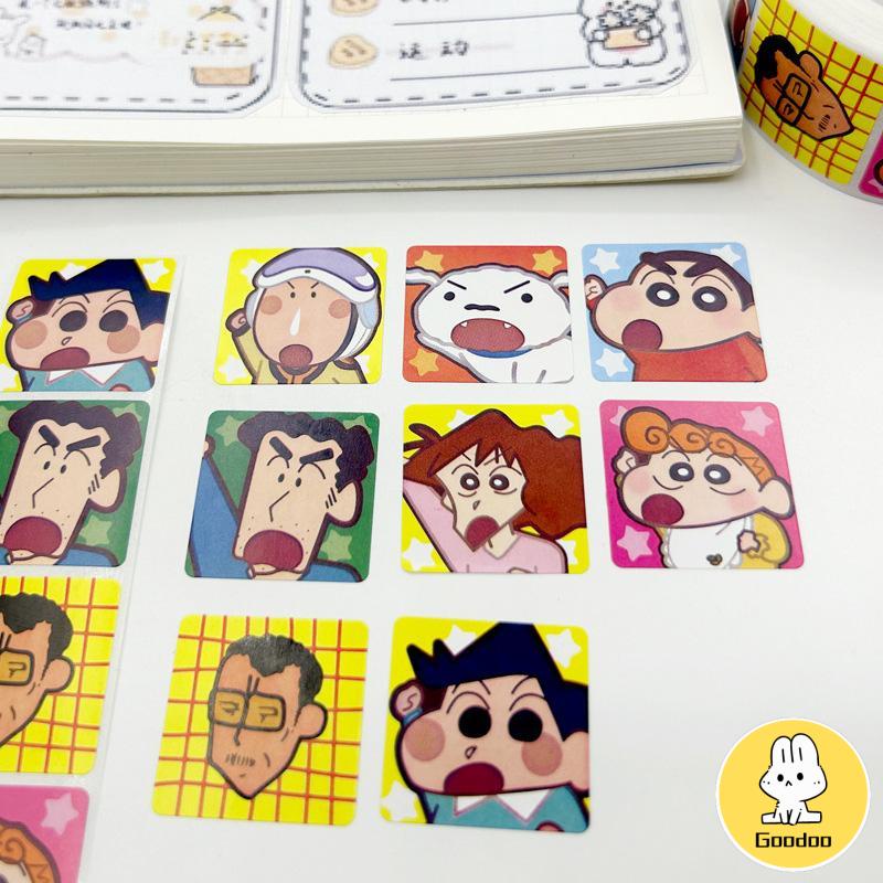 Kartun Lucu Bahan Scrapbook Sticker Melody Crayon Shin-chan Line Dog DIY Stiker Dekoratif -Doo