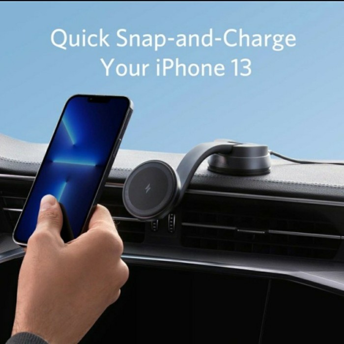 Anker 613 Magnetic Wireless Car Charger MagGo Dual Port USB C - B2930