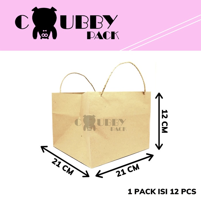 

⭐BISA COD⭐ Shopping Bag 21 x 21 x 12 cm - Kantong Kertas / Paper Bag