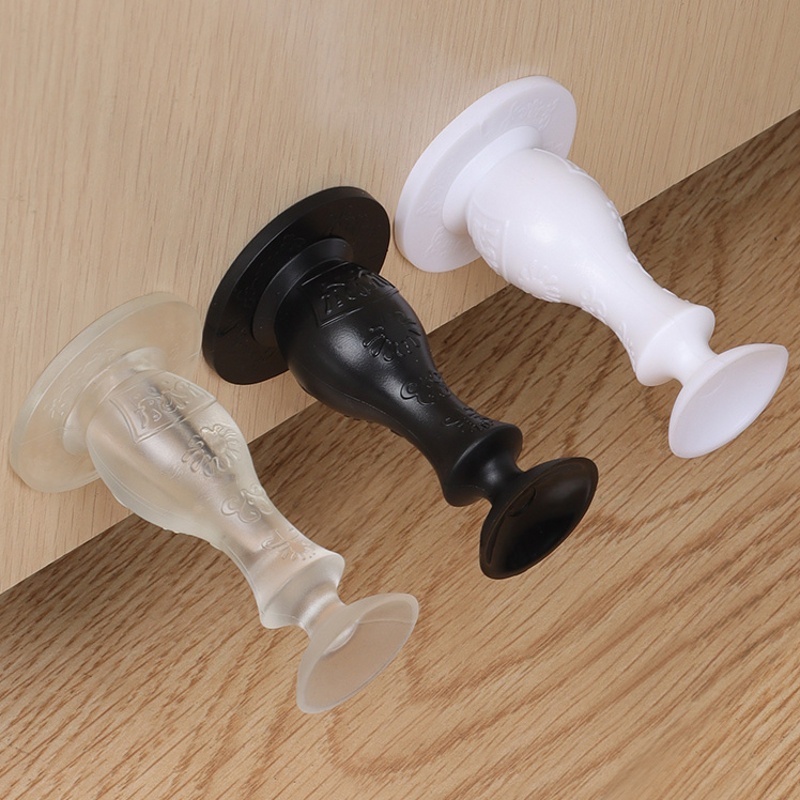 Tanpa Meninju Anti-Tabrakan Door Stopper Pelindung Dinding/Self-adhesive Soft PVC Suction Design Alat Memperbaiki Gagang Pintu