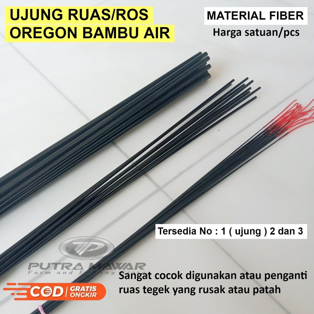 Sambungan Atas / Ujung Dan Ruas - Ros Pengganti Joran Pancing Tegek Rusak Atau Patah Bahan Fiber Ore