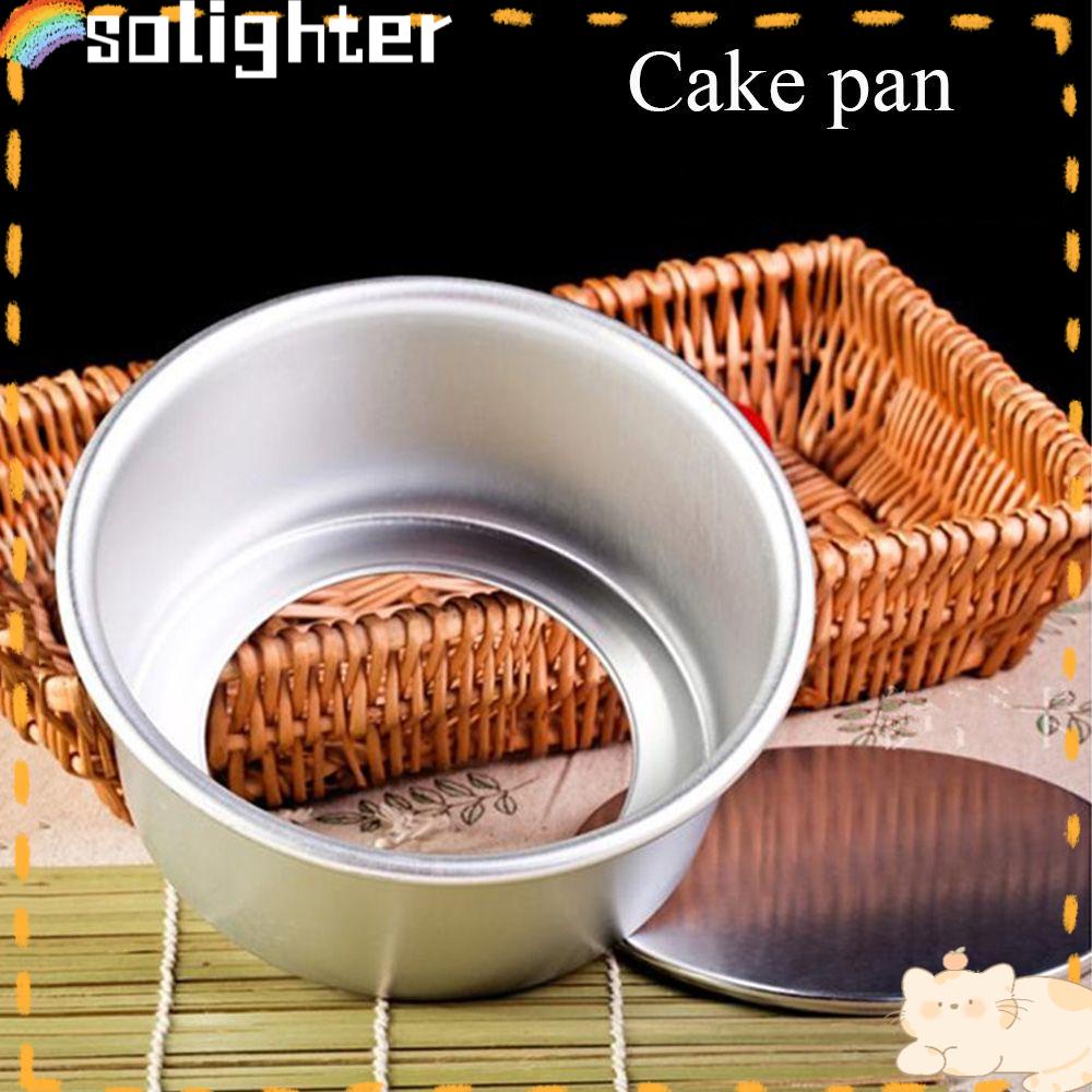 Solighter 4per6 /8 /10inch Loyang Kue Bakeware Motif Bulat Baking Tools Aluminium Alloy Die