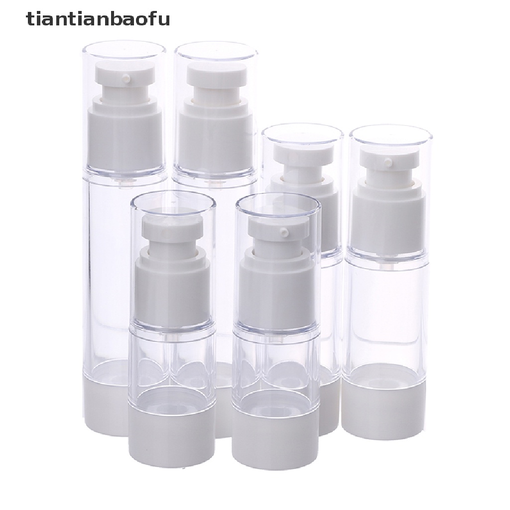 [tiantianbaofu] 15 /30 /50/100ml Botol Krim Lotion Airless Vakum Isi Ulang Wadah Butik