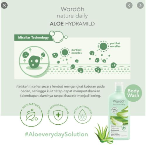 Wardah Nature Daily Aloe Hydramild Body Wash 250ml