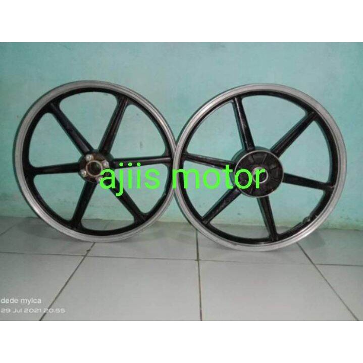 velg pelek racing DEPAN BELAKANG Suzuki smash/Shogun palang 6