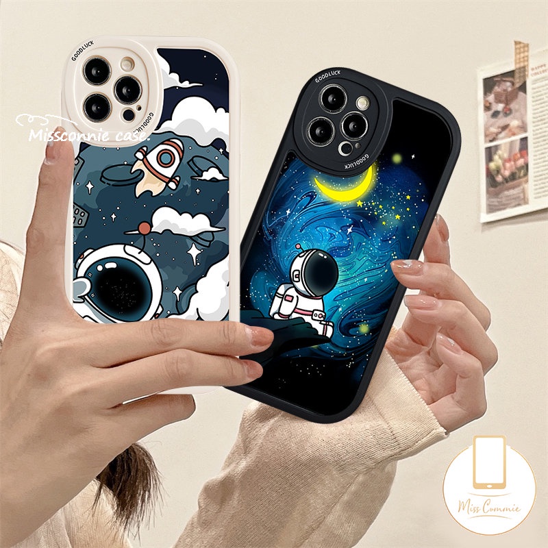 Casing Ponsel Astronot Kartun Lucu Untuk Infinix Infinix Hot9 11 10 Play Hot 10 Lite Hot 10T 10s 11s Note8 Smart 5 6 Trendi Merek NASA Lembut Penutup Belakang Tpu