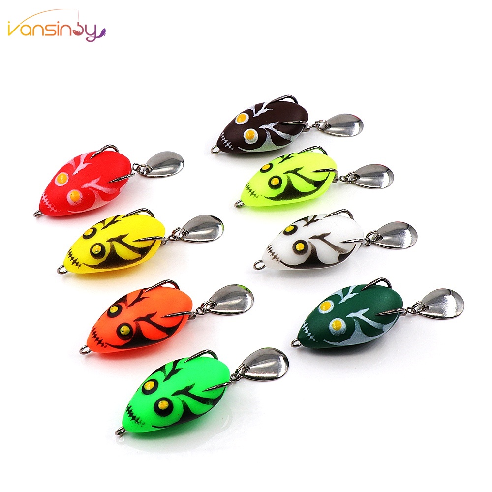 Umpan Casting Katak 4cm/5g Soft Frog Lure Umpan Pancing Katak Thunder Kecil Lembut Casting Mini Thunder Frog Lure Bait