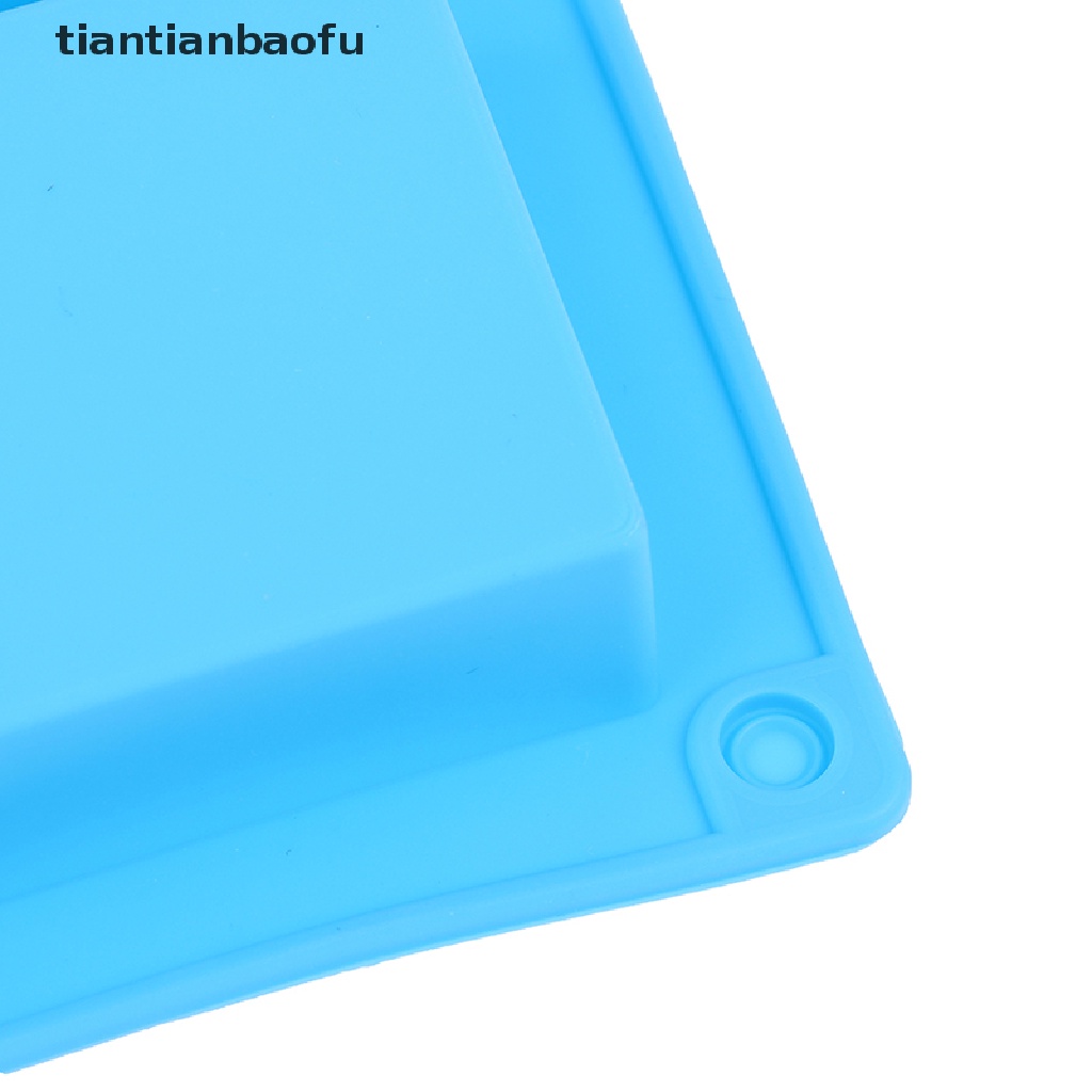 [tiantianbaofu] 6 Cavity Square Plain Soaps Mold Persegi Panjang Buatan Tangan DIY Bentuk Sabun Tray Cetakan Butik