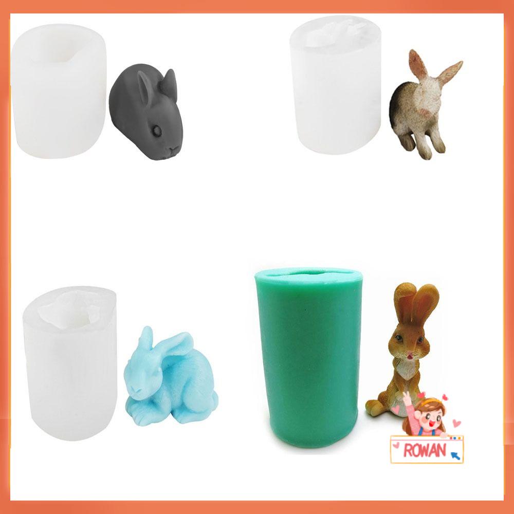 R-flower Easter Mold 3D Model DIY Animal Gypsum Rabbit Cetakan Silikon