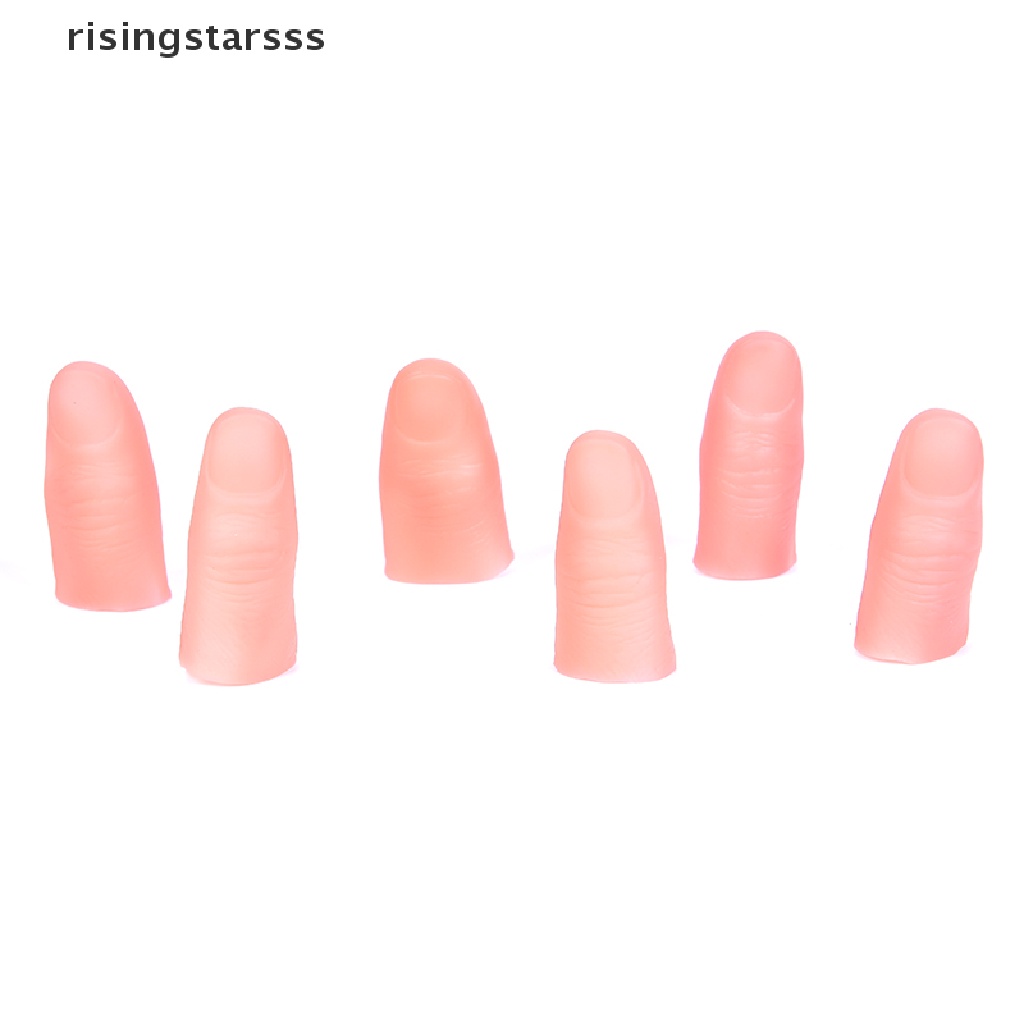 Rsid Span-new 3Pcs /set Fake Soft Thumb Tip Finger Palsu Ajaib Muncul Finger Trick Prop Jelly