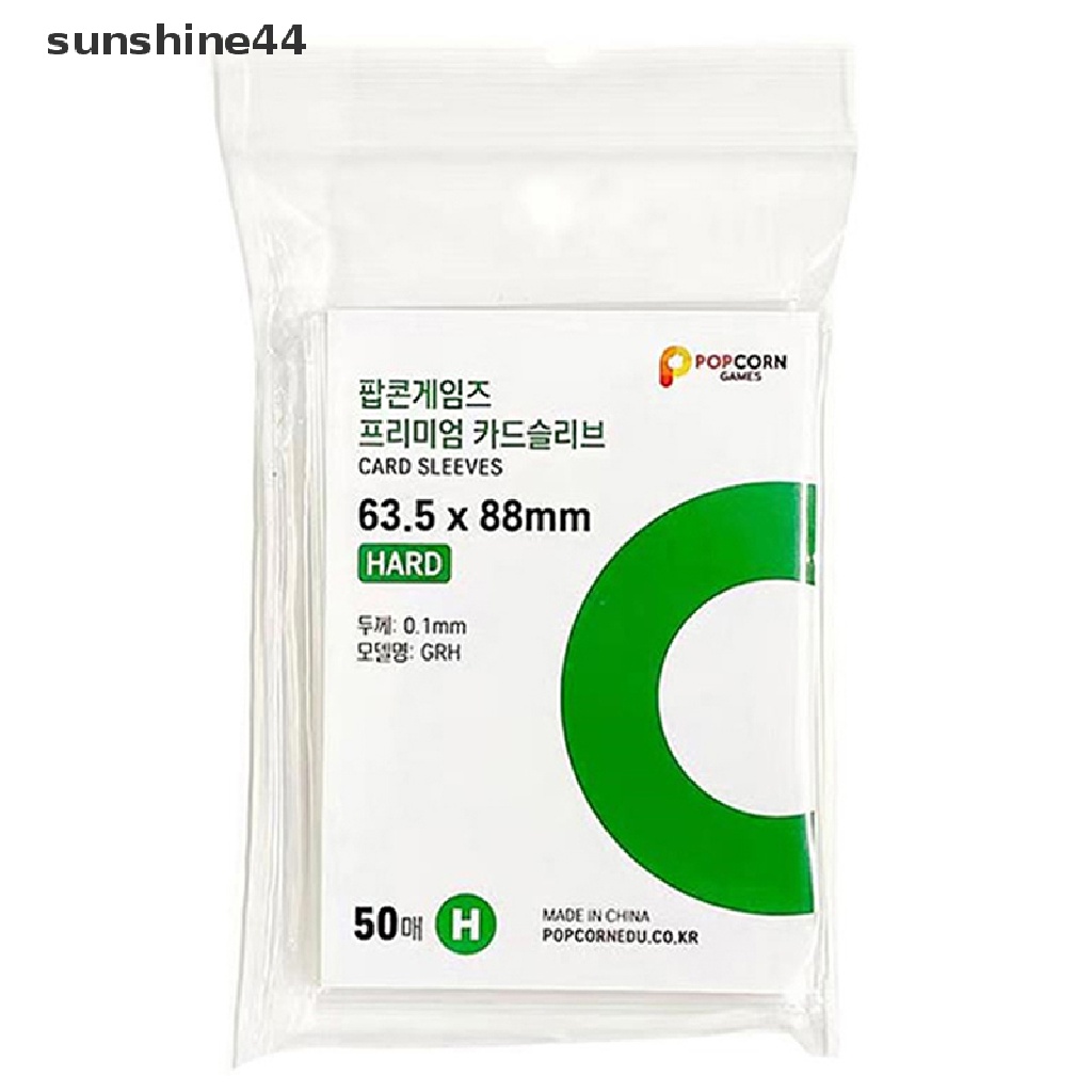 Sunshine 50pcs Original Korea Card Sleeves Acid Free Hard 3inch Photocard Pelindung Film ID