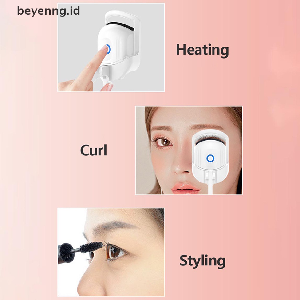 Beyen Heated Eyelashes Curler USB Rechargeable Pengeriting Bulu Mata Elektrik Portable ID