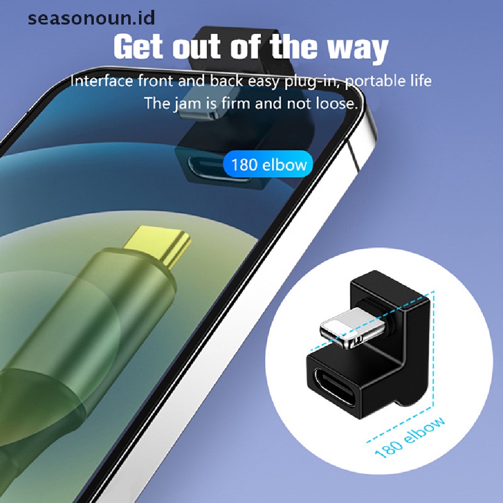 Seasonoun Type-c To Lighg PD 20w U-Shape OTG Adapter Charging Transfer Data Adaptador.