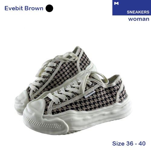 Sneakers Everbit Black, Brown, Golf Sepatu Wanita tinggi Terbaru Harga Murah Import Diskon Hitam Putih hijau Cokelat Coklat Putih Canvas