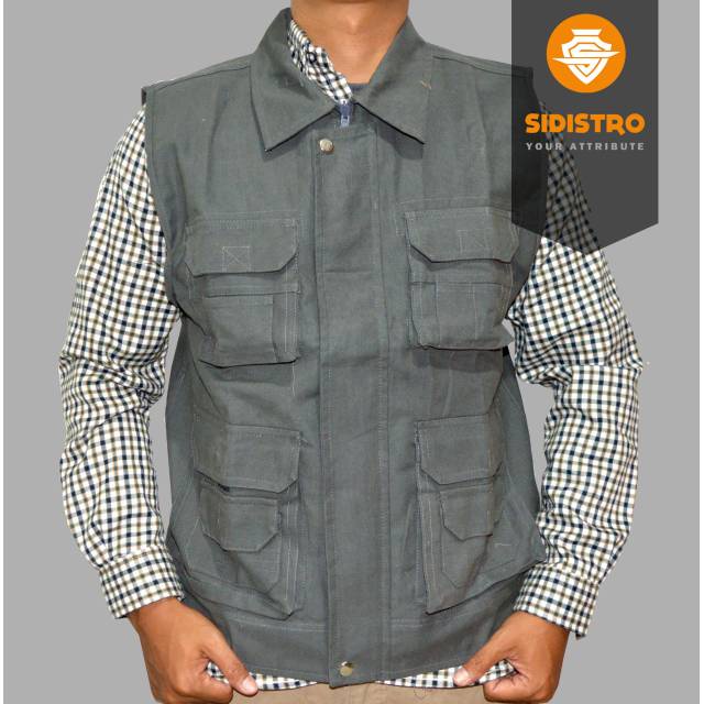 Rompi Lapangan - Rompi kegiatan - rompi proyek - Rompi canvas bisa COD