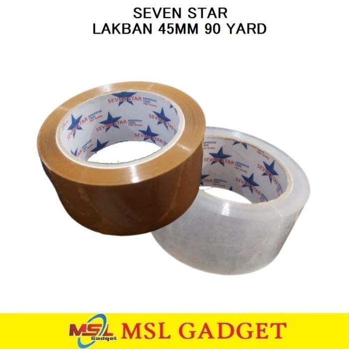 

Seven Star Lakban Isolasi Plakban Bening Coklat 45mm x 90 Yard Roll